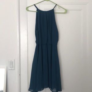 Teal mini dress